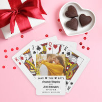 Modern White Photo Heart Save the Date