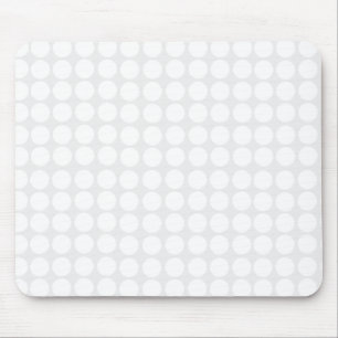 Modern White Polka Dots Mousepad