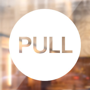 Modern White PULL Business Store Door