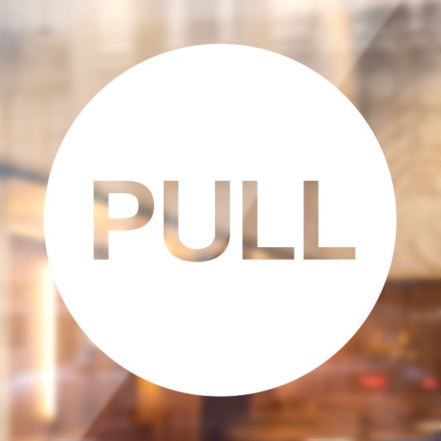 Modern White PULL Business Store Door (Sheet 2)