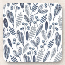 Modern White Scandinavian Floral Pattern