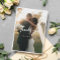 Modern White Script Wedding Photo Thank You