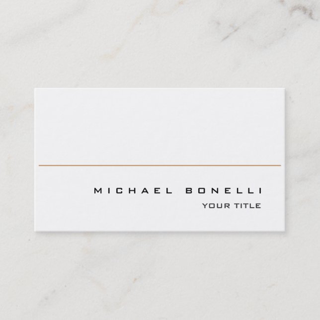 Modern White Simple Hot Professional Business Card (Front)