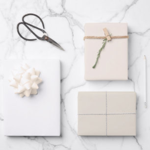 Modern White Solid Colour Wrapping Paper Sheets