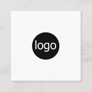 Modern White Square Business Card   Custom Circle 