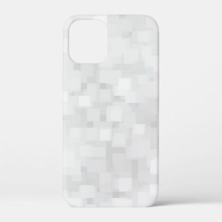 Modern White Square Pattern iPhone 12 Mini Case