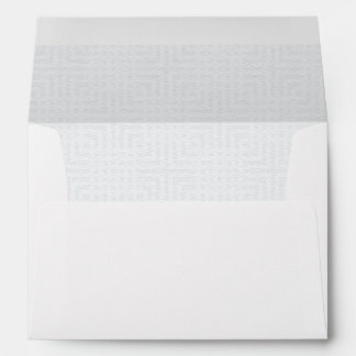 Modern White -Squares Pattern- Lined Envelopes