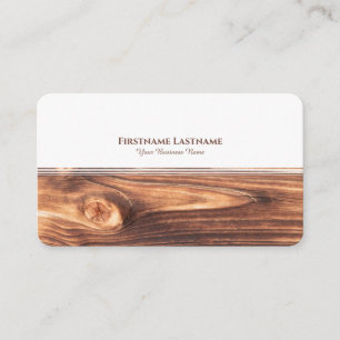 Modern white stripes wood interior design elegant business card