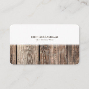 Modern white stripes wood interior design elegant business card