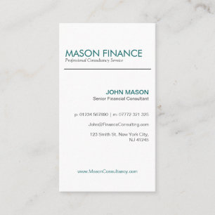 Modern White Upright - Professional Business Card