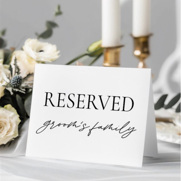 Restaurant Reserved Table Signs, Reserved Signs For Wedding Ceremony, Reserved Sign, Engraved - View #5
