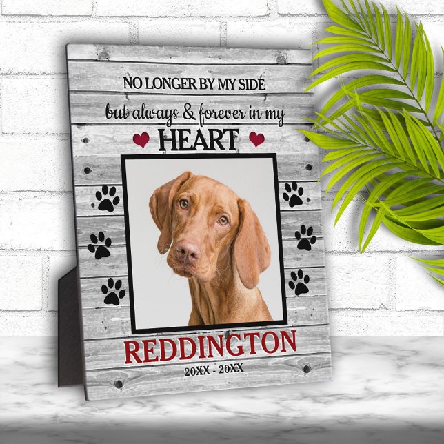 Modern White Wood Family Pet Photo Memorial Plaque (Creator Uploaded)