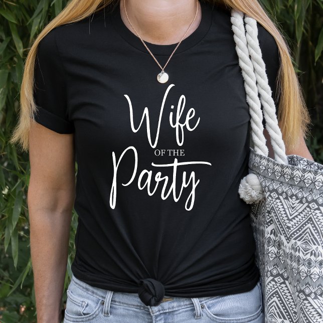 Modern Wife of the Party Bachelorette Bride  T-Shirt (Creator Uploaded)