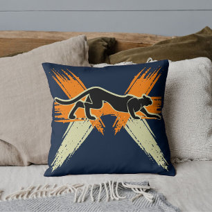 Modern Wild Big Cats Safari Wildlife Animal Custom Cushion