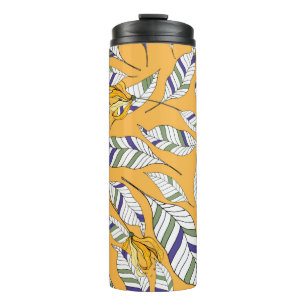 Modern wild flowers print. Floral exotic decoratio Thermal Tumbler
