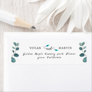 Modern Wild Forest vibe Calligraphy return address Label