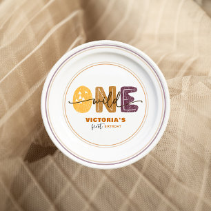 Modern Wild One First Birthday Paper Plate