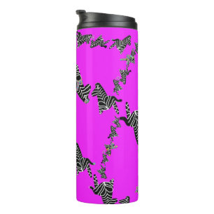 Modern wild purple zebra thermal tumbler