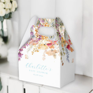 Modern, wildflower, Baby Shower Favour Box