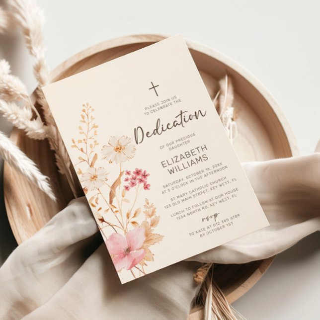 Modern Wildflower | Botanical Garden Dedication Invitation (Creator Uploaded)