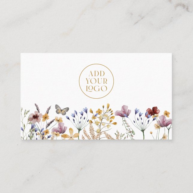 Modern Wildflower Business Card (Back)