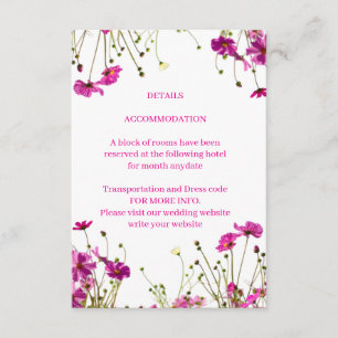 Modern Wildflower Garden Border wishing well card