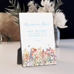 Modern, Wildflower Momosa Bar Baby Shower Plaque<br><div class="desc">Modern, wildflower momosa bar baby shower Sign. In just a few clicks, personalise it with your own details and preferences. Choose from a variety of fonts, colours, sizes, and positions to make it uniquely yours. Elevate your event with this stylish and easy-to-edit centerpiece. Just edit your product in a few...</div>