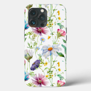 Modern wildflower pattern iPhone 13 pro case