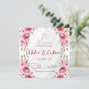 Modern Wildflower Wedding Invitation