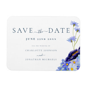 Modern Wildflower Wedding Magnet