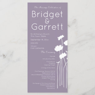Modern Wildflower Wedding Program