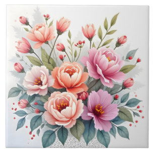 Modern Wildflowers Beautiful Luxury Collection Ceramic Tile