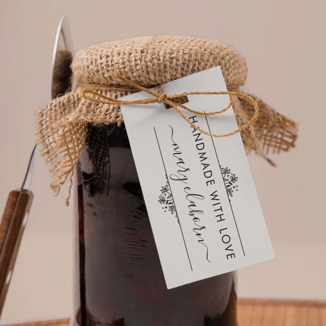 Modern Wildflowers Custom Name Handmade With Love Rubber Stamp (Creator Uploaded)