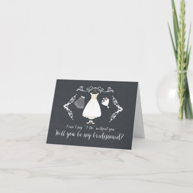 Modern Will You Be My Bridesmaid Invitation (Front)