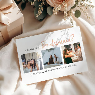 Modern Will You Be My Bridesmaid? Photo Collage