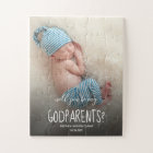 Modern Will You Be My Godparents Baby