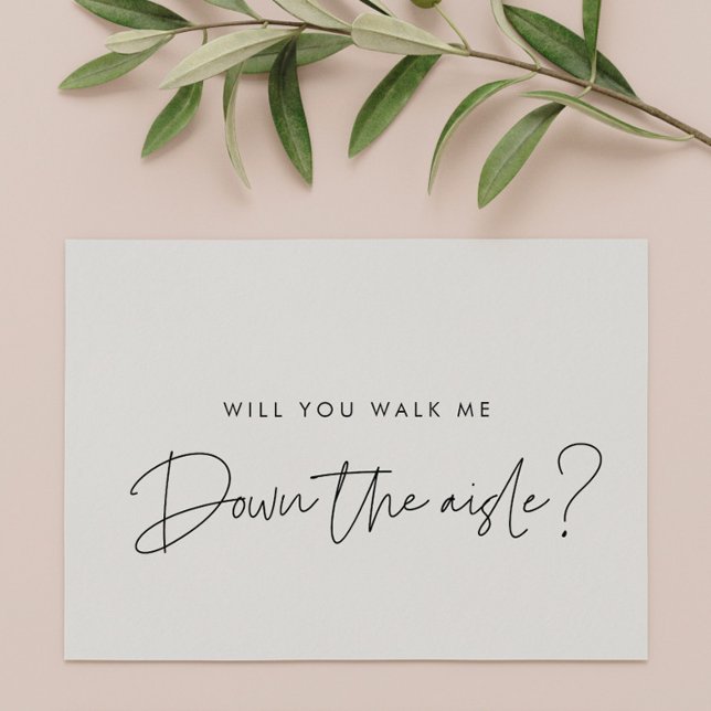 Modern Will you walk me down the aisle proposal Invitation (Creator Uploaded)