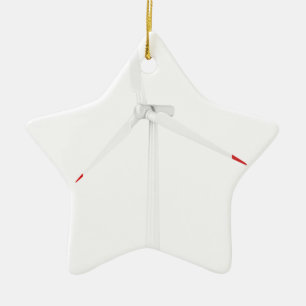 Modern wind turbine ceramic ornament