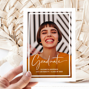 Modern Window Photo and Frame Graduation Announcement