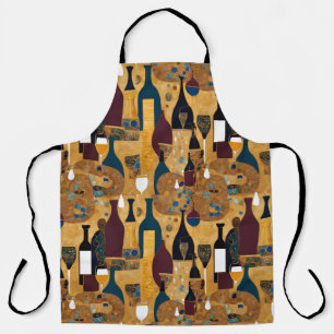 Modern Wine Pattern Apron