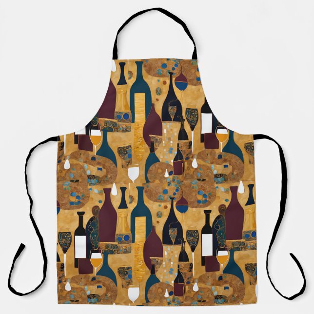 Modern Wine Pattern  Apron (Front)