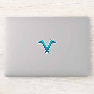 Modern Winged Letter V monogram