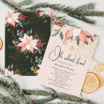 Modern Winter Floral Christmas Oh What Fun Party Invitation<br><div class="desc">This modern winter floral Christmas oh what fun party invitation has a whimsical and elegant design featuring vibrant watercolor illustrations of red and pink poinsettias and delicate winter greenery. With chic botanical elements like pine, holly, and winter berries, the card’s colourful palette, including dusty rose and gold accents, adds a...</div>