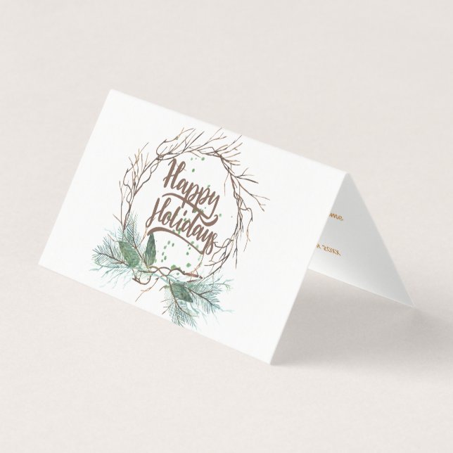 Modern winter forest dried branches pine holidays (Front)