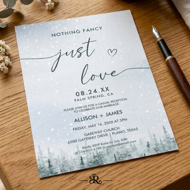 Modern Winter Forest Wedding Invitation (Creator Uploaded)
