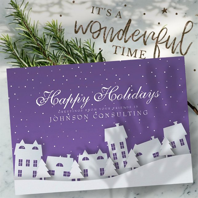 Modern Winter Scene | Holiday Greetings Card (Creator Uploaded)