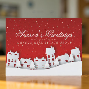 Modern Winter Scene Holiday Season's Greetings Postcard