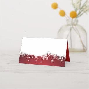 Modern Winter Snow    Holiday Place Card