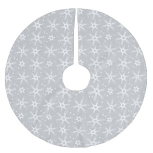 Modern Winter Snowflake All-Over Print Tree Skirt