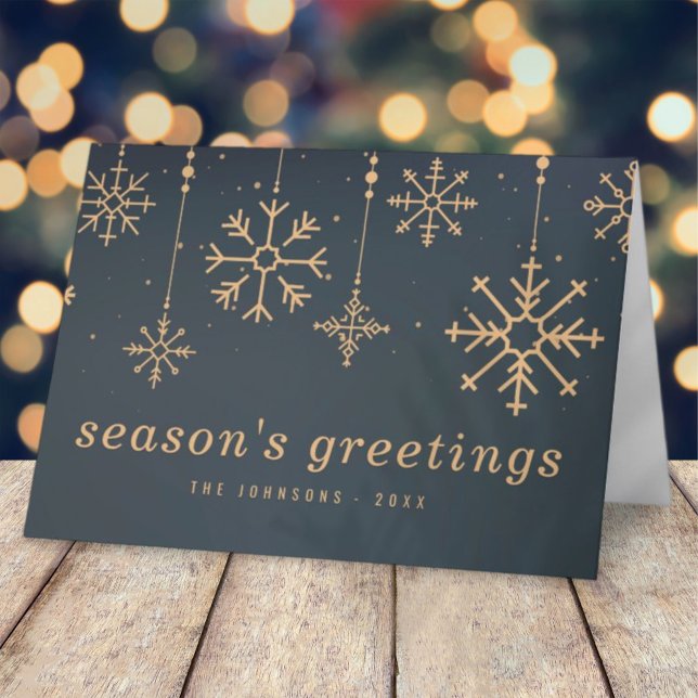 Modern Winter Snowflakes Christmas Holiday Card (Creator Uploaded)